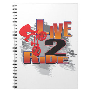 Caderno Espiral Motociclista vivo do passeio 2 BMX