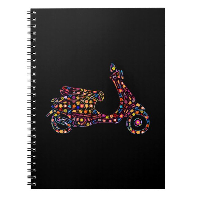 Caderno Espiral Motociclo com motor de Patinete com ventilador (Frente)