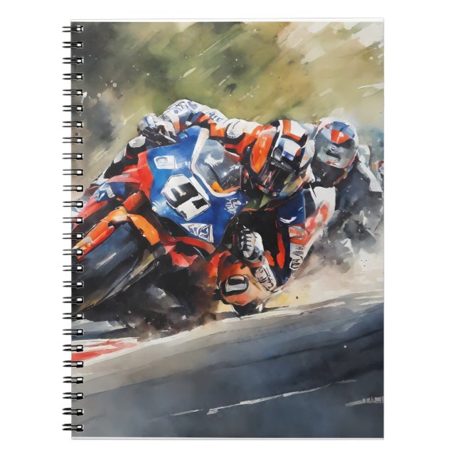 Caderno Espiral Motociclos, Ação de Orientação em Alta Velocidade (Frente)