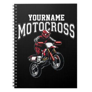 Caderno Espiral Motocross Dirt Bike Racing Personalizado