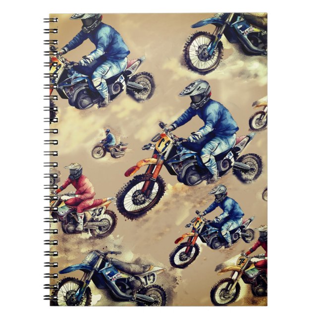 Caderno Espiral Motocross fora de estrada (Frente)