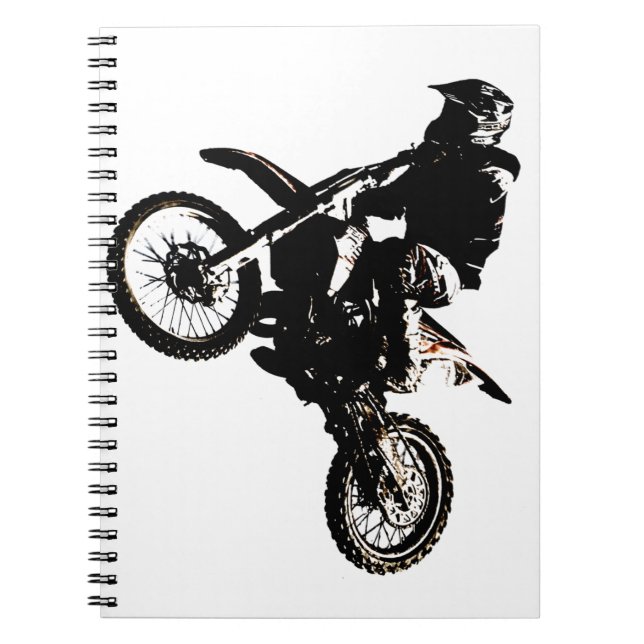 Caderno Espiral Motocross motocicleta (Frente)