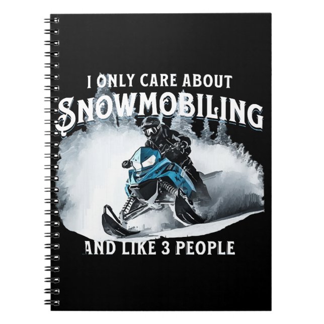Caderno Espiral Motoneira de neve engraçada Motoneira de neve  (Frente)