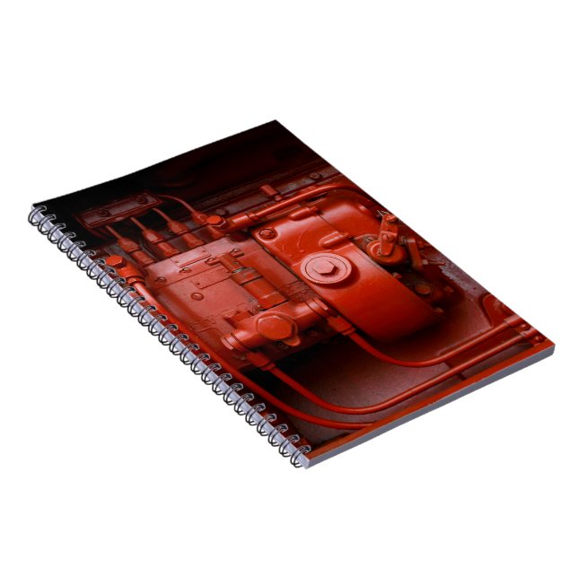 Caderno Espiral Motor do trator vermelho (Lado Direito)