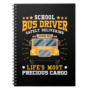 Caderno Espiral Motorista de barramento escolar fornecendo seguran