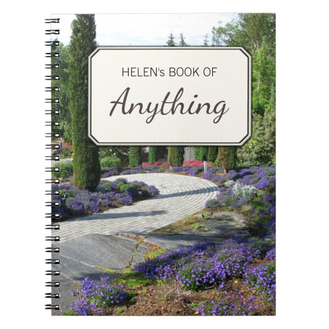 Caderno Espiral Motriz botânico da foto personalizado (Frente)