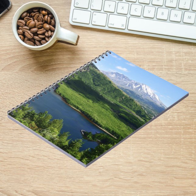 Caderno Espiral Mount St Helens Coldwater Lake Scenic Landscape (In Situ)
