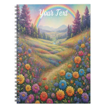 Mountains Flowers Rainbow