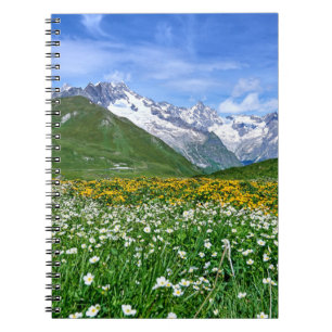 Caderno Espiral Mountains Swiss Alps Valley Spring