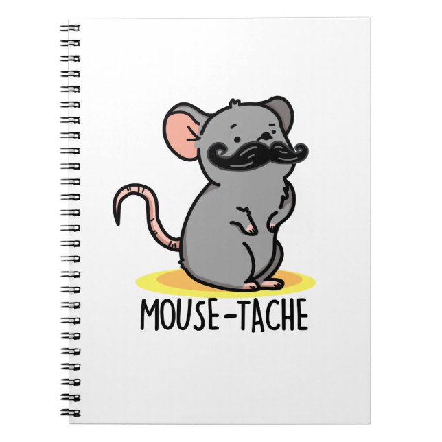Caderno Espiral Mouse Engraçado, Arma de Mouse Engraçado (Frente)