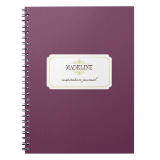 Caderno Espiral Movimento simples de graça verde inspiração roxa