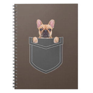 Caderno Espiral Movimentos de Cães  Bulldog Francês No Meu Roupa