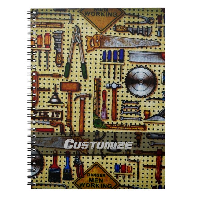 Caderno Espiral Mr. Fix It Handyman Tools (Frente)