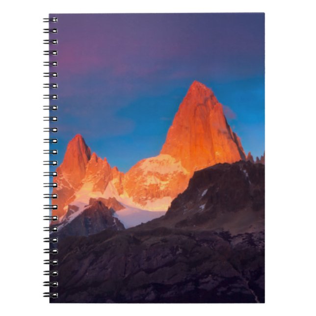 Caderno Espiral Mt Fitz Roy no nascer do sol (Frente)
