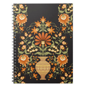 Caderno Espiral Mughal Fantasy: Opulência Refletora Floral