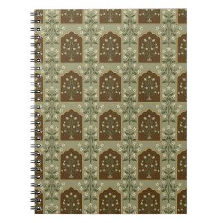 Caderno Espiral Mughal Floral Pattern