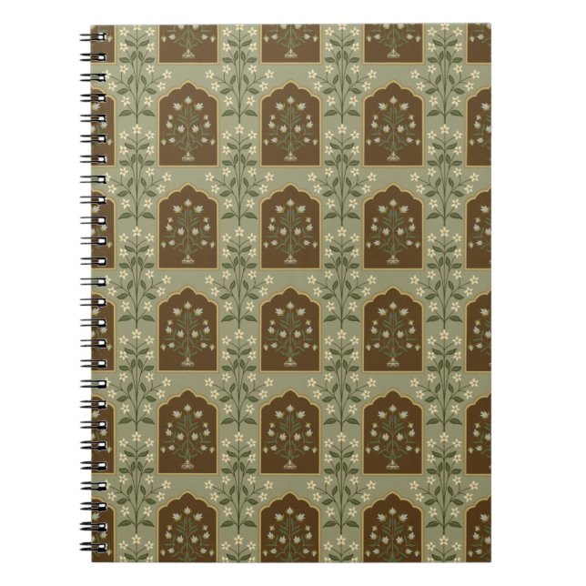 Caderno Espiral Mughal Floral Pattern (Frente)
