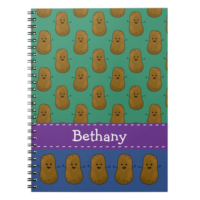 Caderno Espiral Muitas Batatas Personalizadas (Frente)
