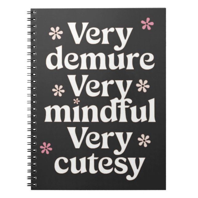 Caderno Espiral Muito Demorada, Muito Mindeável, Muito Cutesy Vibr (Frente)