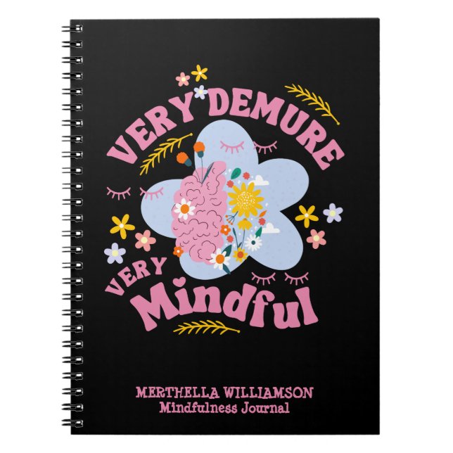 CADERNO ESPIRAL MUITO DEMURA MUITO MINÚSCULA MEIO FLORAL (Frente)