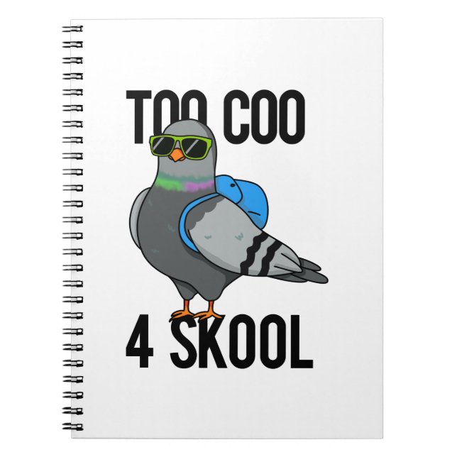Caderno Espiral Muito fixe 4 Escola Punição de pombo engraçado e f (Frente)