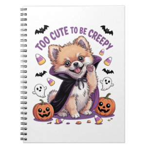 Caderno Espiral Muito Fofo para ser Sinistro PNG de Camiseta de Ha