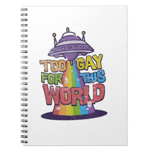 Caderno Espiral Muito Gay para este mundo Engraçado, UFO Alines