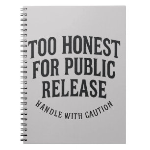 Caderno Espiral Muito Honesto Para A Libertação Pública