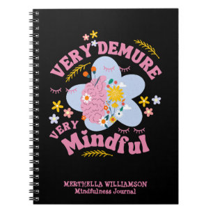 Caderno Espiral Muito RECATO Muito ATENTO Mindfulness Floral
