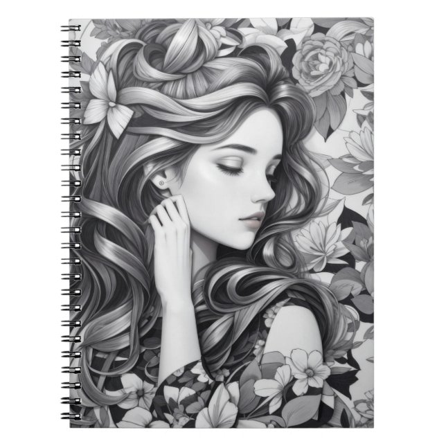 Caderno Espiral Mulher Adormecida (Frente)