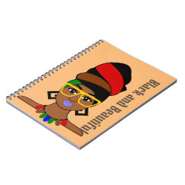 Caderno Espiral Mulher afro negra e linda embrulhada