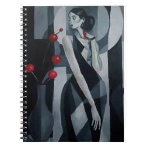 Caderno Espiral Mulher Art Déco Pulso Silencioso