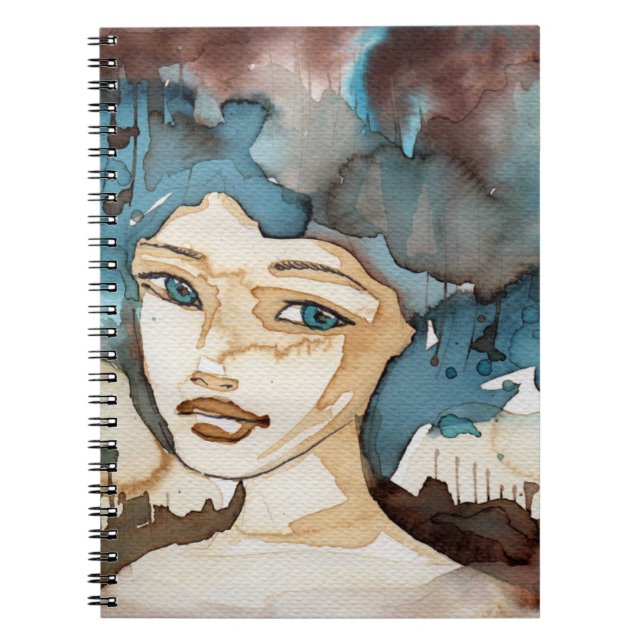 Caderno Espiral Mulher azul (Frente)