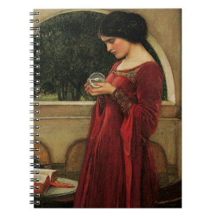 Caderno Espiral Mulher Bola de Cristal Pintura Waterhouse