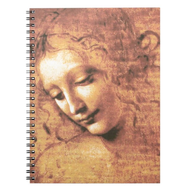 Caderno Espiral Mulher bonita por Leonardo da Vinci (Frente)