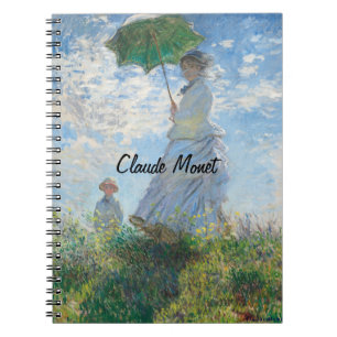 Caderno Espiral Mulher Claude Monet com Parasol, Madame Monet