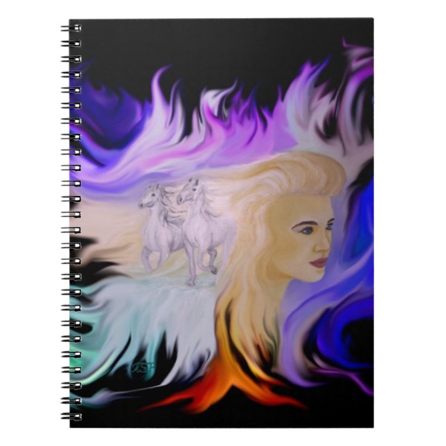 Caderno Espiral Mulher com Cavalo (Frente)