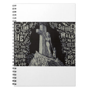 Caderno Espiral Mulher com Criança e Cruz O Santuário do Amor