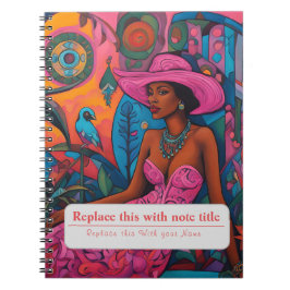 Caderno Espiral Mulher com deficiência personalizada - Rosa