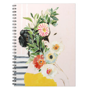 Caderno Espiral Mulher com Flores