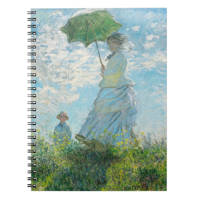 Caderno Espiral Mulher com Parasol Claude Monet (Frente)