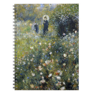Caderno Espiral Mulher com Parasol em Jardim por Auguste Renoir