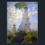 Caderno Espiral Mulher com Parasol por Claude Monet<br><div class="desc">Por favor,  visite minha loja para obter design mais interessante e mais opções de cores. =>     zazzle.com/iwheels*</div>