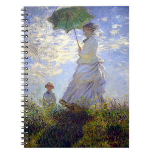 Caderno Espiral Mulher com Parasol por Claude Monet