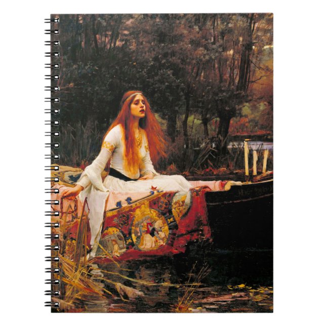 Caderno Espiral Mulher-d'água de Shalott (Frente)