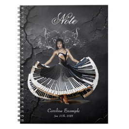 Caderno Espiral Mulher dançante elegante
