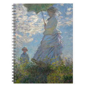 Caderno Espiral Mulher de Claude Monet com um parasol 1875