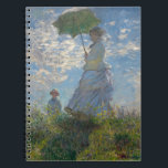 Caderno Espiral Mulher de Monet com um parasol<br><div class="desc">A obra-prima de Claude Monet: Mulher com um parasol. Visite nossa loja para outros itens de correspondência</div>