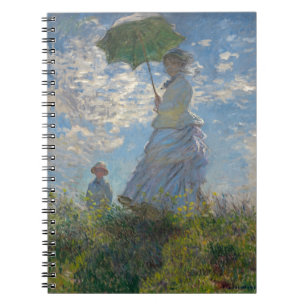 Caderno Espiral Mulher de Monet com um parasol