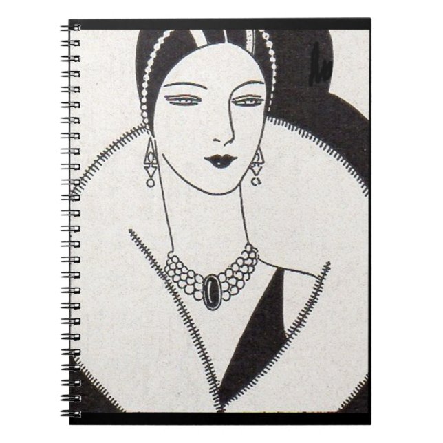Caderno Espiral Mulher deco de 1928 (Frente)